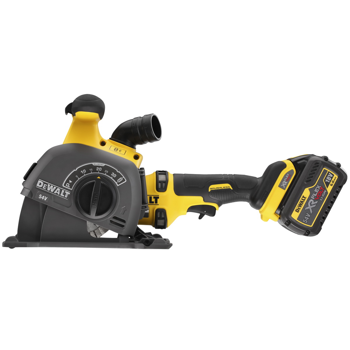 Aku drážkovací fréza FLEXVOLT 54V Dewalt DCG200 T2 