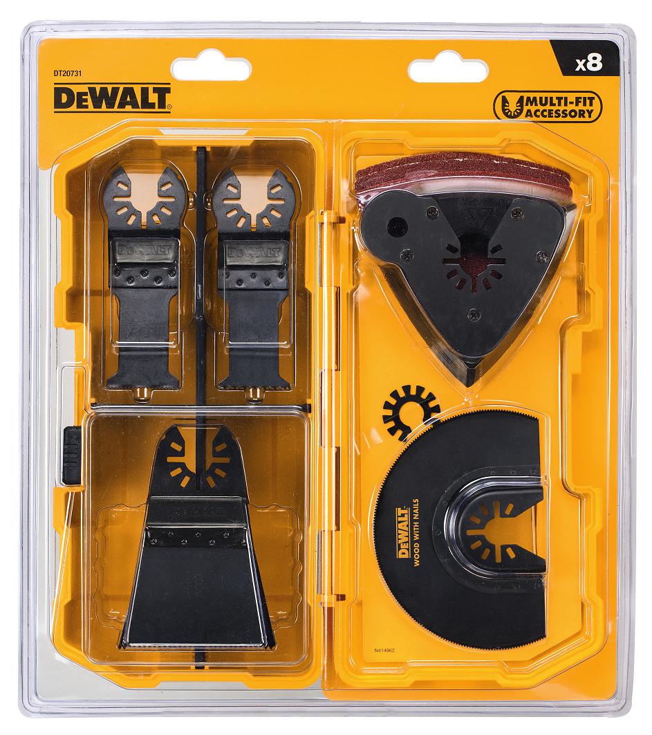 Sada 8 listů na dřevo, dřevo s hřebíky a brusných papírů DeWalt DT20731