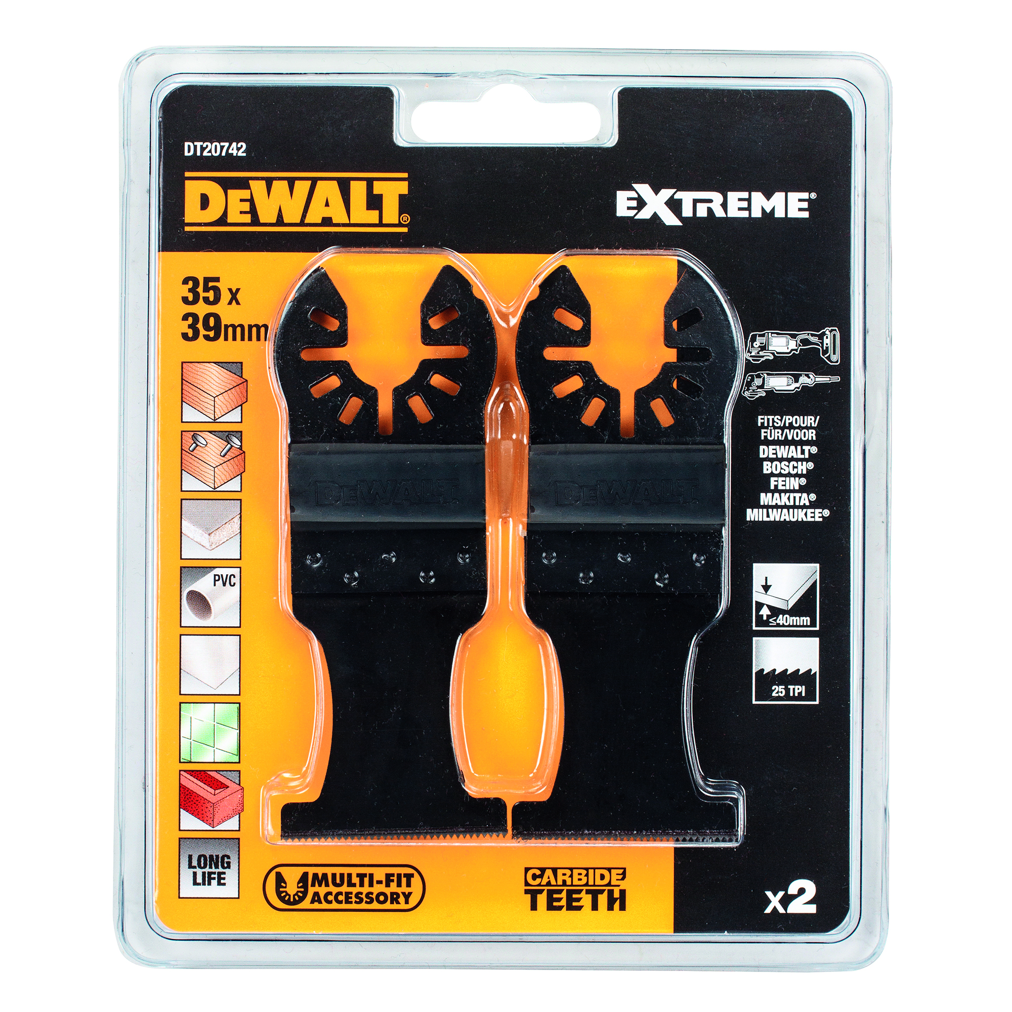 Sada 2 karbidových pilových listů DeWalt DT20742