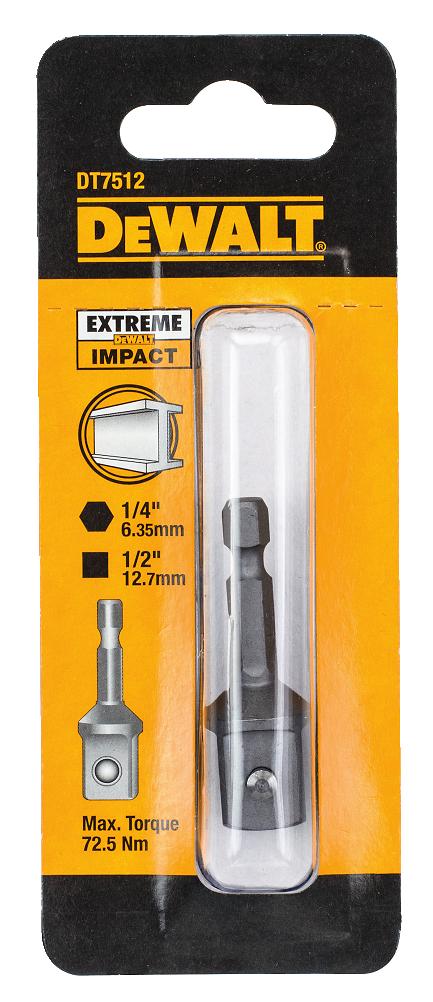 Adaptér z 1/4" na 1/2"- DEWALT DT7512