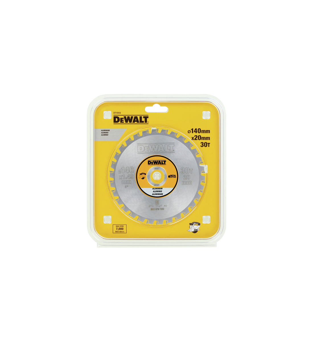 Pilový kotouč na řezání hliníku Dewalt DT1910