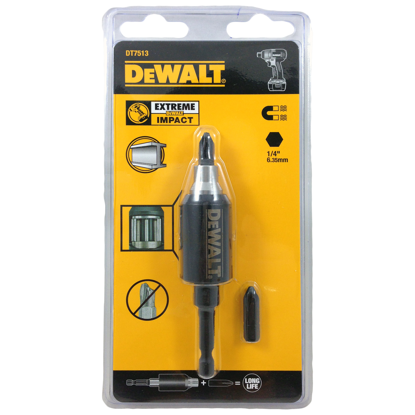 Držák bitů s rázovou spojkou DT7513