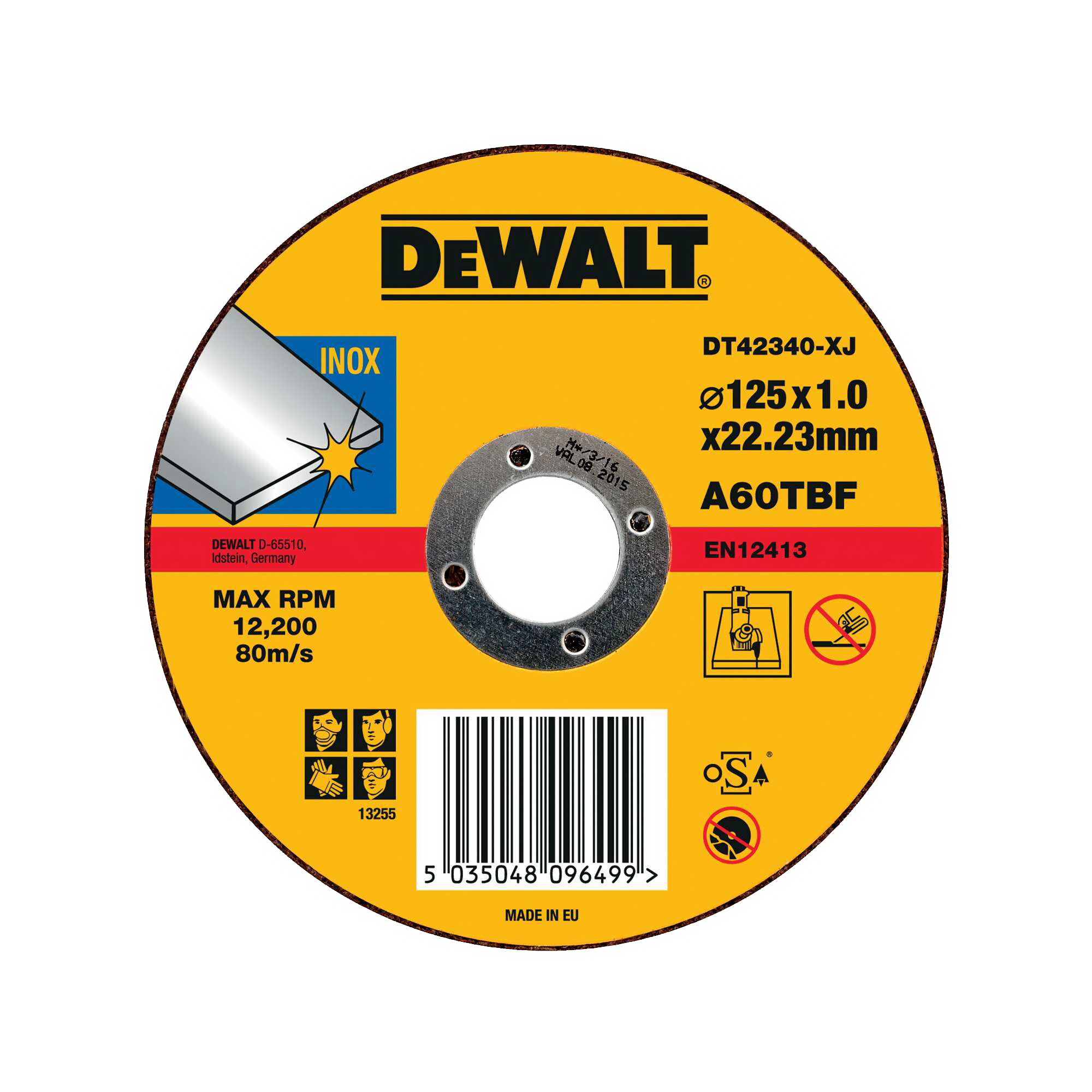 Sada 10 ks řezných kotoučů na nerez DT42340 TZ