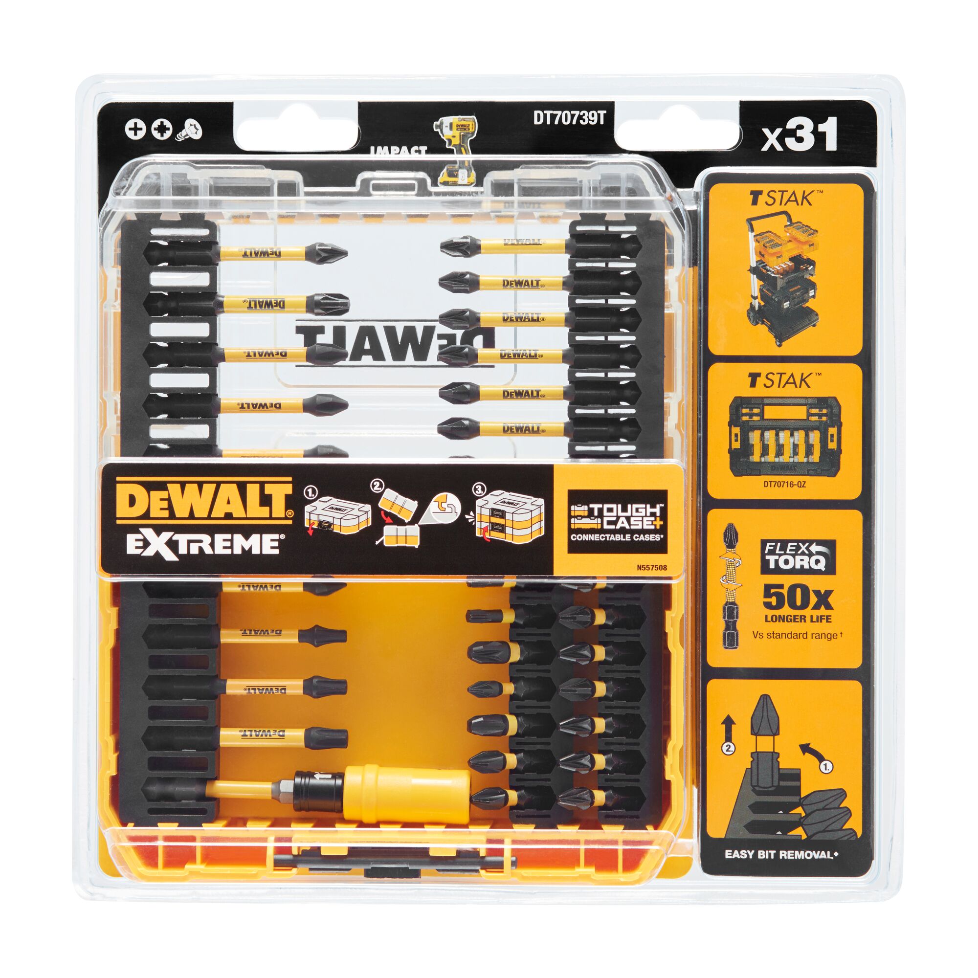 31dílná Dewalt sada bitů  FLEXTORQ DT70739 T