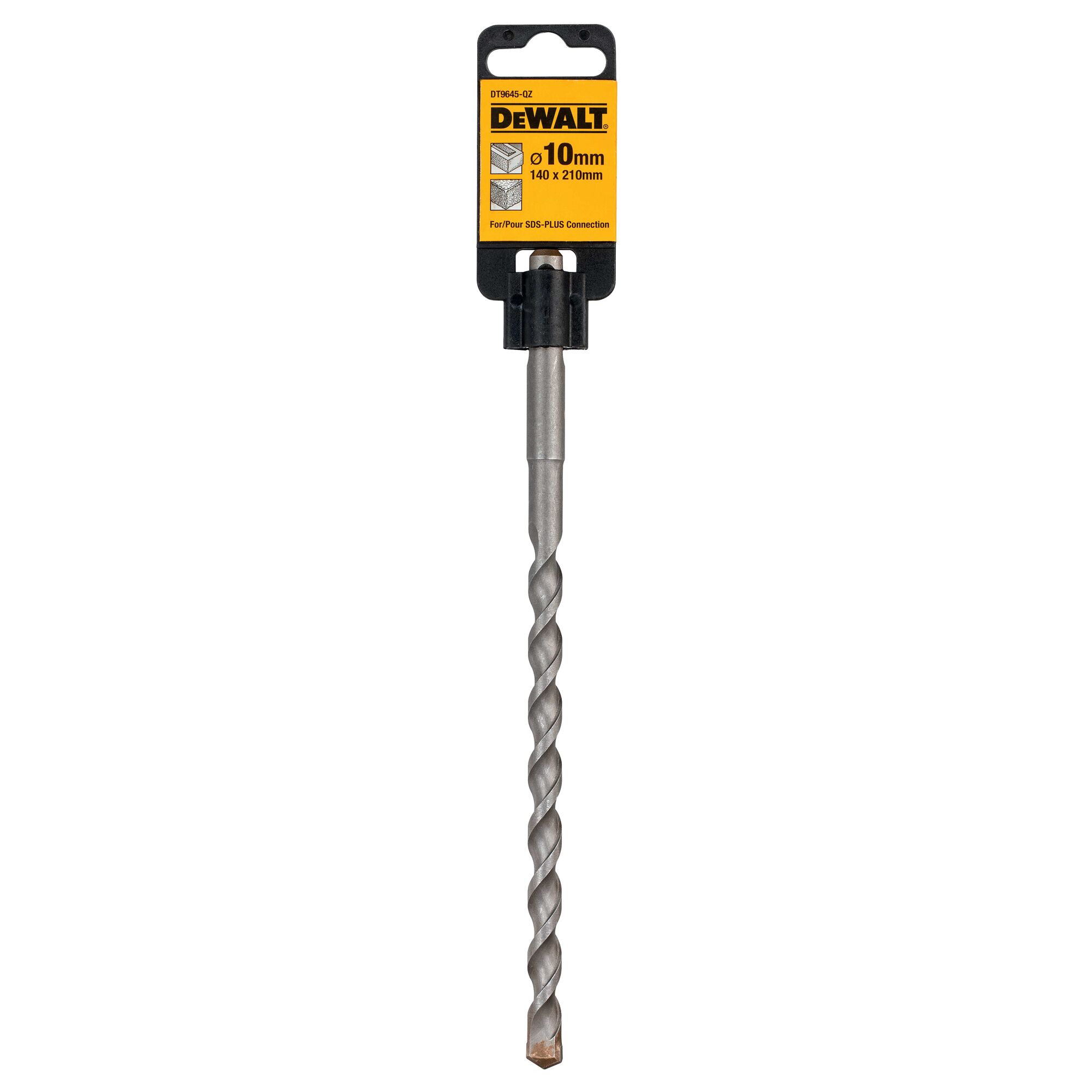 Dewalt SDS+ vrták 10 mm x 210 mm se 2 řeznými hranami DT9645