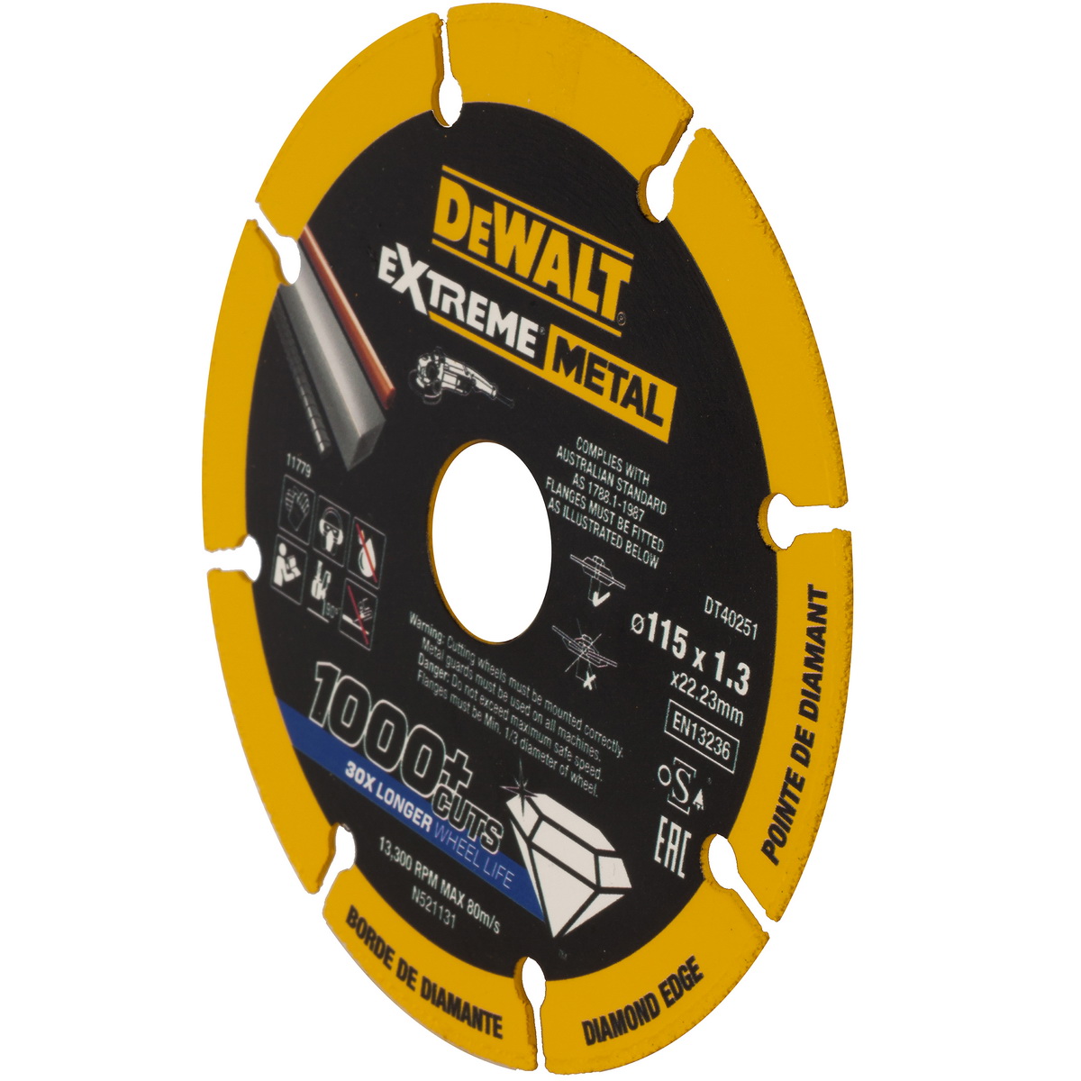 Řezný diamantový 115 mm kotouč na kov DT40251