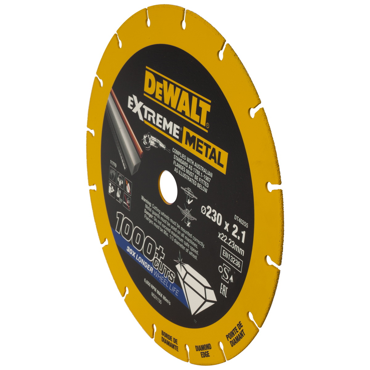 Řezný diamantový 230 mm kotouč na kov DT40255