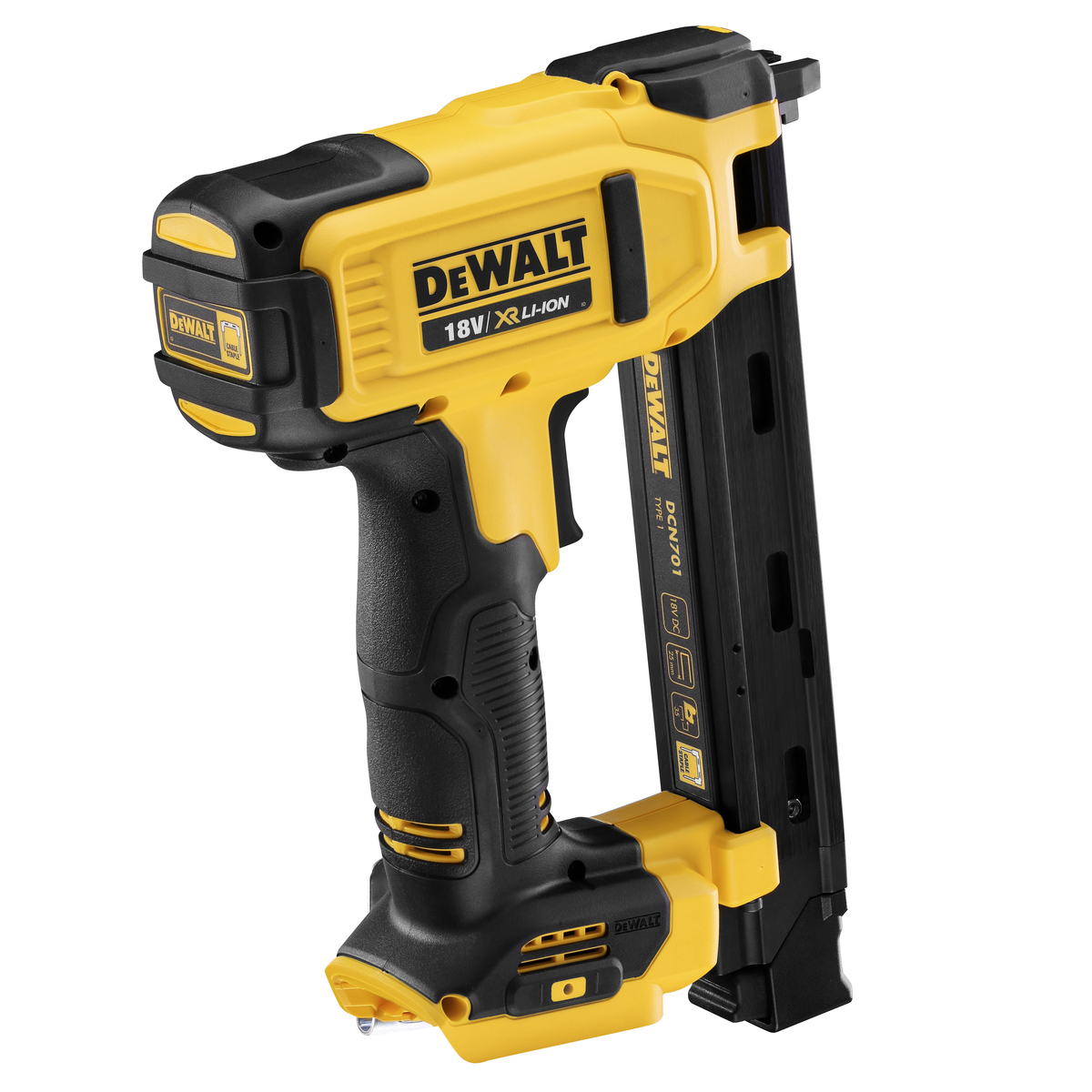 Bezuhlíková sponkovačka pro elektrikáře DeWalt  DCN701 N