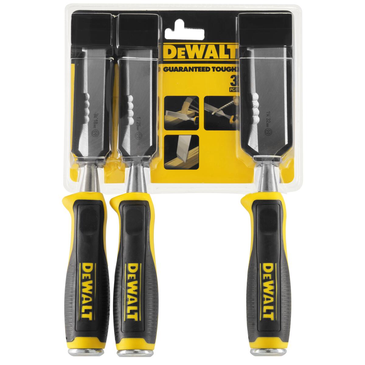 Sada 3 dlát pro údery kladiva z boku Dewalt DWHT0-16148