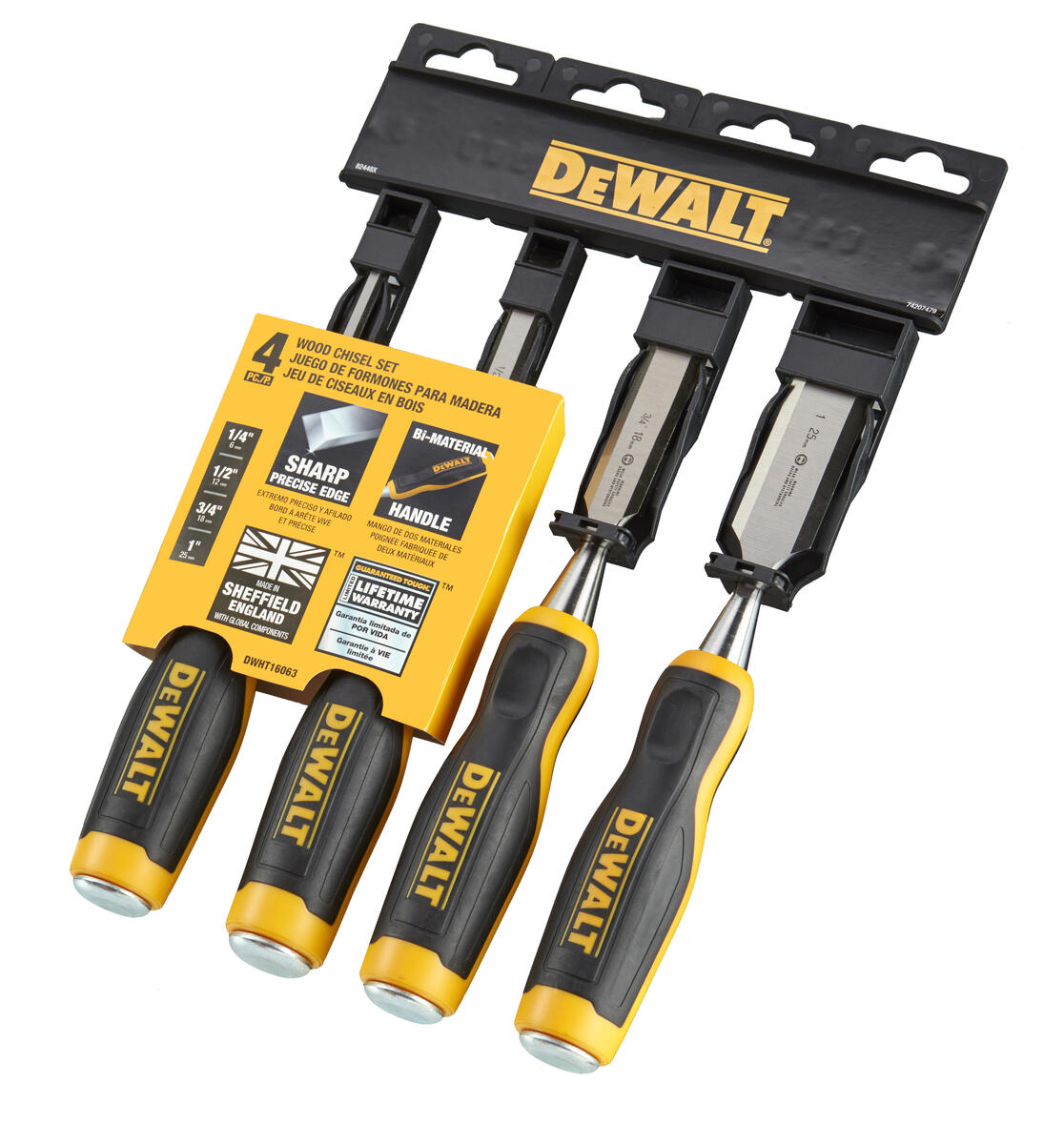 Sada 4 kusů dlát Dewalt DWHT0-16063