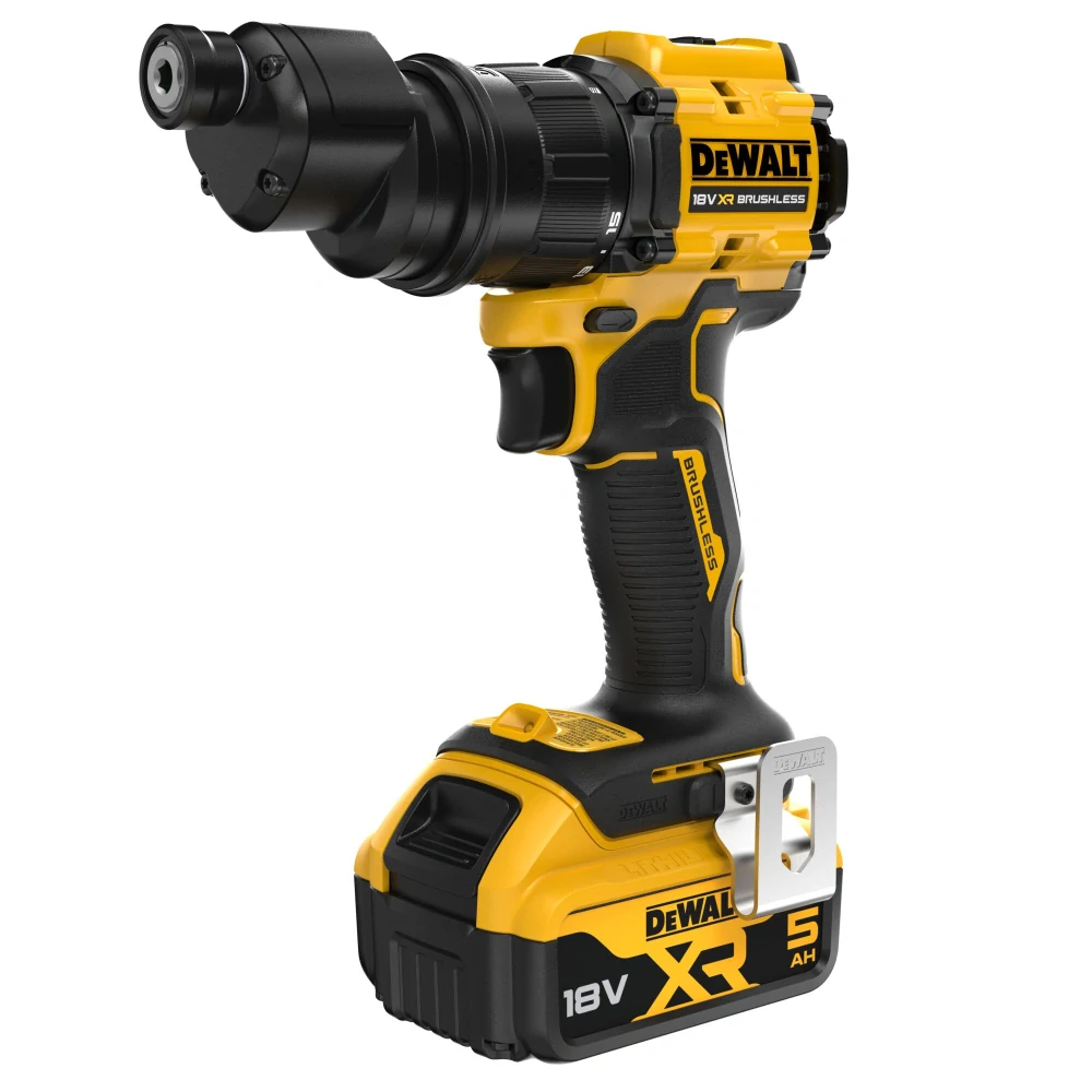 Bezuhlíková aku vrtačka s více hlavami DeWalt DCD803 NT