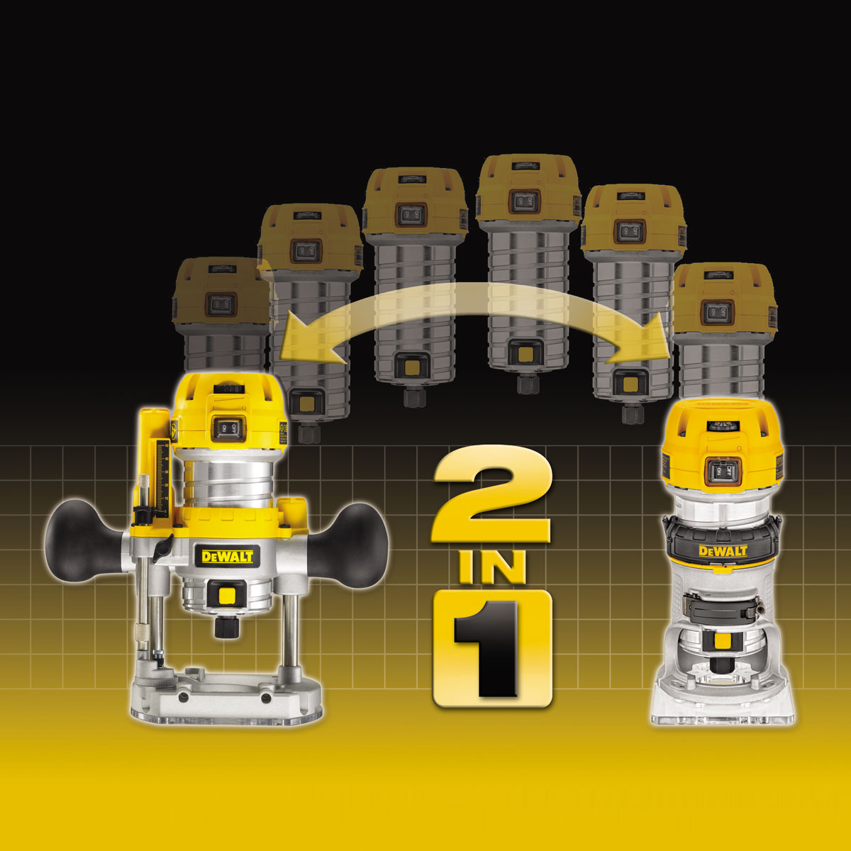 Kompaktní kombinovaná frézka Dewalt D26204 K