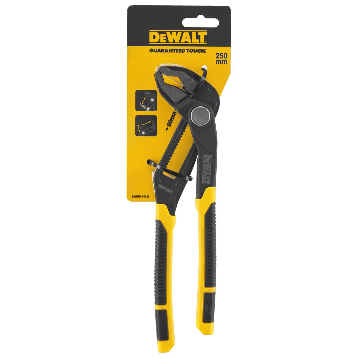 Siko kleště s tlačítkovou pojistkou 250 mm Dewalt DWHT0-74431