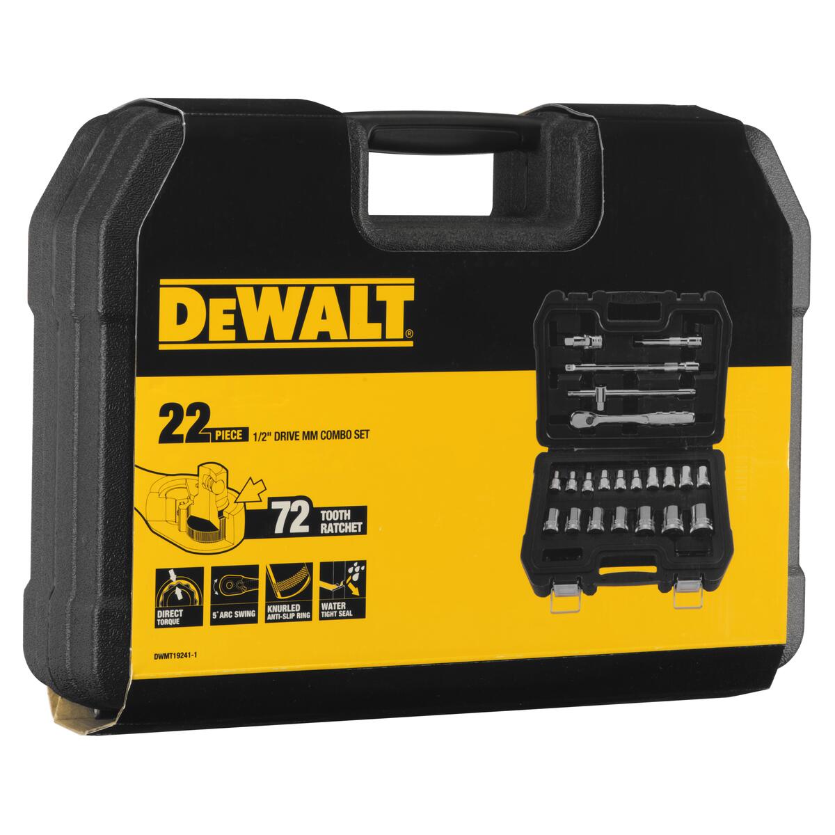 22 dílna sada hlavic s ráčnou 1/2" Dewalt DWMT19241-1