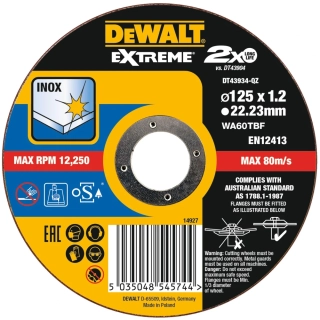 Řezný kotouč na kov a nerez DT43934 - 125 x 1,2 mm
