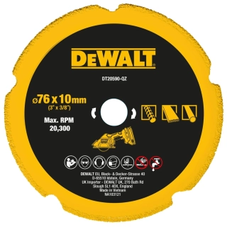 Diamantový multimateriální kotouč 76 x1,6 pro DCS438 DeWALT DT20590